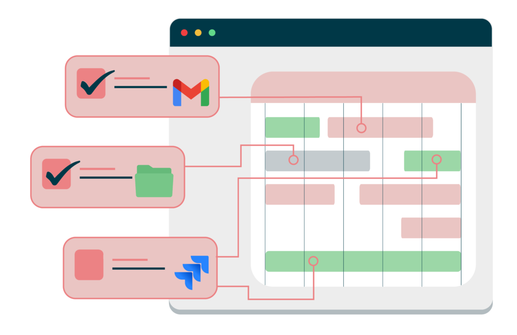Illustratie van Timatic suggesties met urenoverzicht